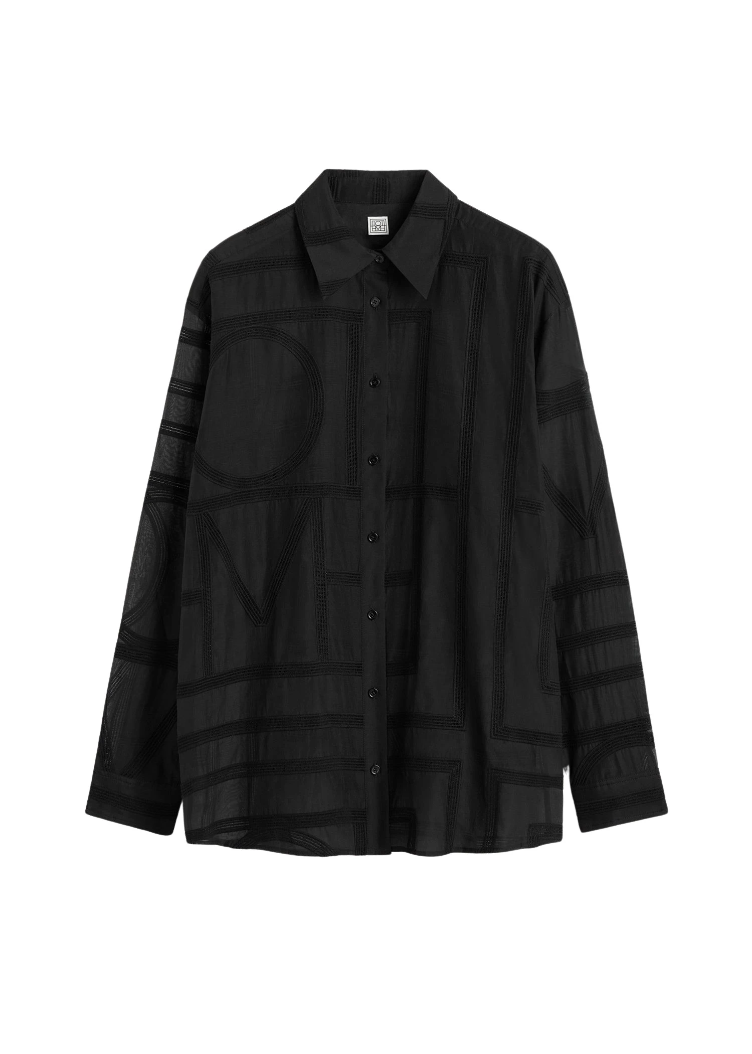 Toteme-Classic-crochet-shirt-black54481_nobg Toteme Top luxury Clothing from Luxury Handbags Marketplace