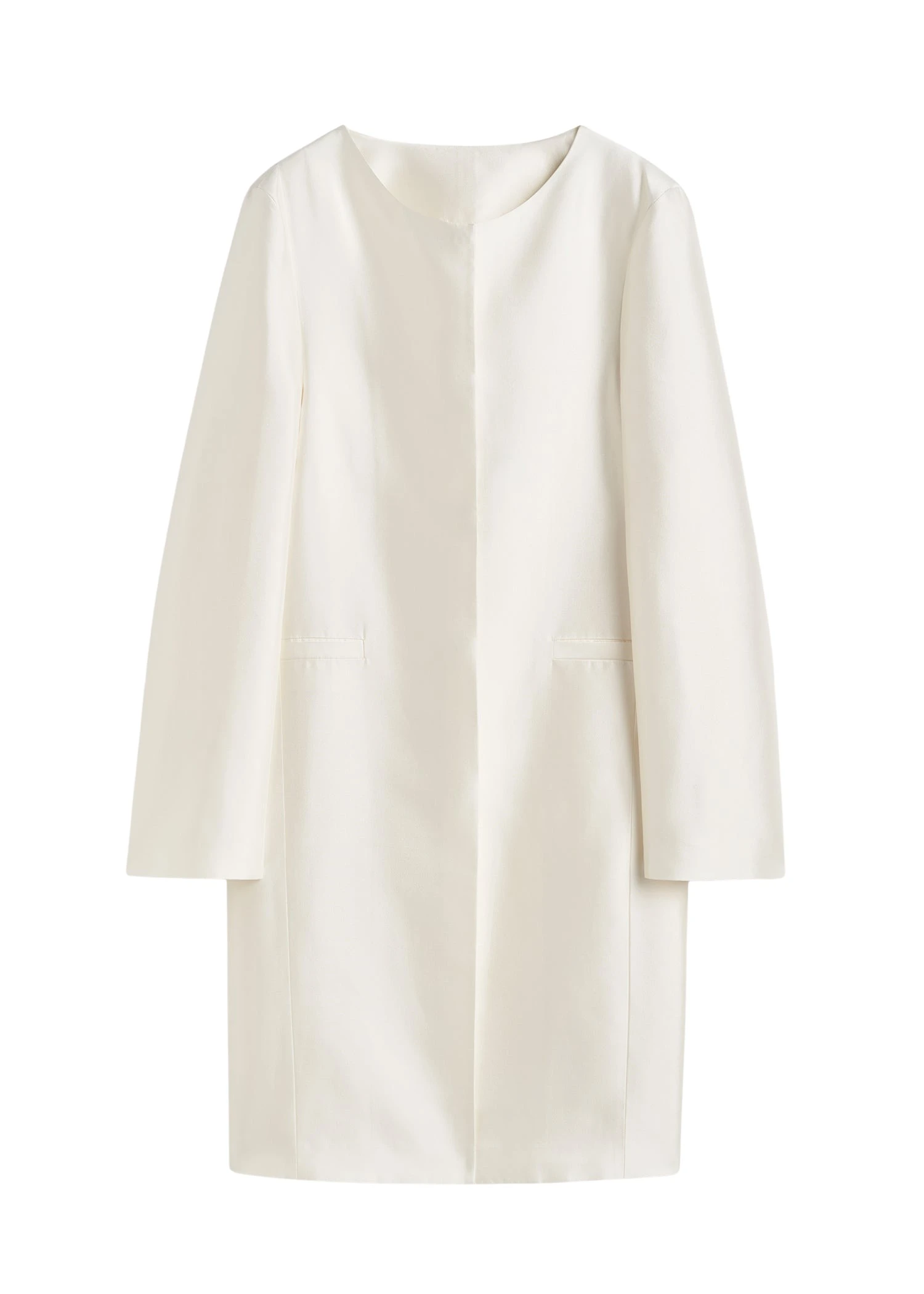 Toteme-Collarless-coat-off-white33000_nobg Toteme Coat luxury Clothing from Luxury Handbags Marketplace