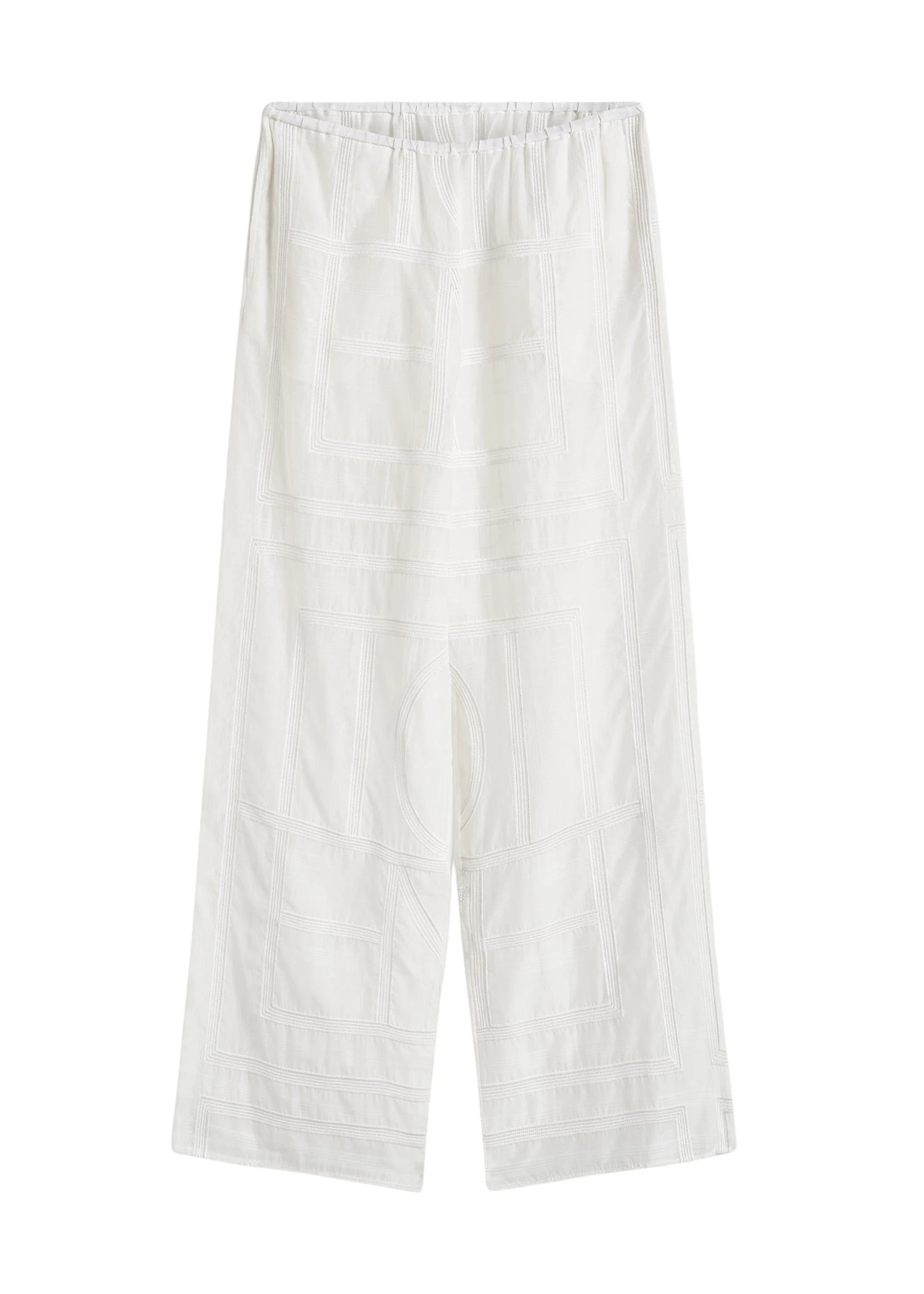 Toteme-Monogram-crochet-pj-bottoms-white24146_nobg Toteme Pant luxury Clothing from Luxury Handbags Marketplace