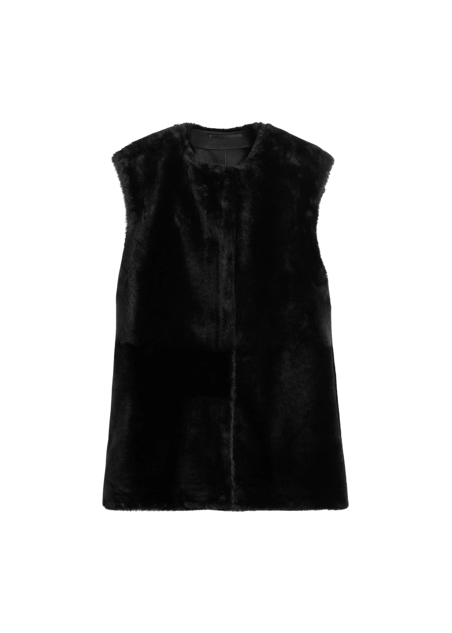 Toteme-Plush-shearling-vest-black88383_nobg Toteme Coat luxury Clothing from Luxury Handbags Marketplace