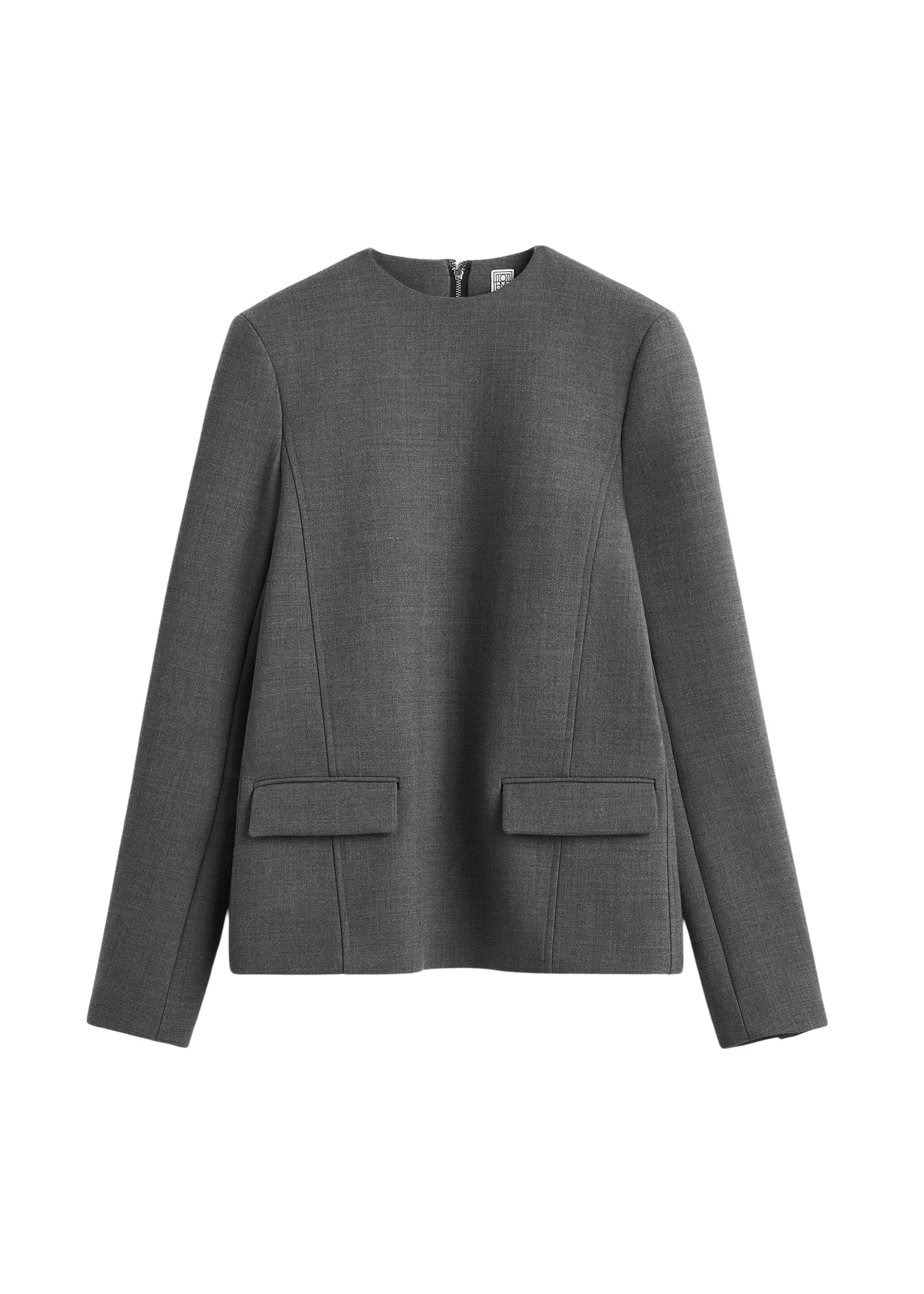 Toteme-Pocket-top-grey-melange90055_nobg Toteme Top luxury Clothing from Luxury Handbags Marketplace