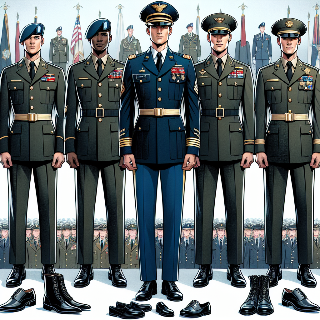 Stunning Cover-Ups for Effortless Military Ceremony Style Illustrate an exquisite style guide for military ceremonies. Include a varied range of outfit ideas that blend uniformity and originality effortlessly. Show well-dressed military personnel of different descents and genders, creating an inclusive scene. Display formal military clothing such as dress jackets and berets, crucial to the military aesthetic. Have other elements like gloves, belt, boots and badges prominent on these uniforms. Make sure to also include a few subtle and unique additions which are within the traditional military style norms to reflect the term 'cover-ups'. The background should be a grand military setting to complete the image. However, ensure no specific recognizable insignias or badges are shown to respect copyright and privacy aspects.
