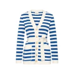 Posse Ari Cardigan - Blue Stripe – Minimalist Sustainable Knitwear | Luxury Shoes Ari Cardigan - Blue Stripe by Posse the Label ‚Äì luxury knitwear in Blue available at Luxury Shoes