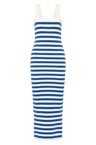 Ari Dress - Blue Stripe by Posse the Label ‚Äì luxury dresses in Blue available at Luxury Shoes 