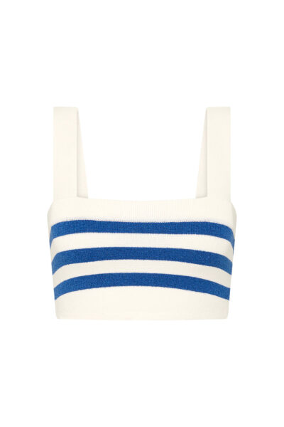 Ari Top - Blue Stripe by Posse the Label ‚Äì luxury tops in Blue available at Luxury Shoes 