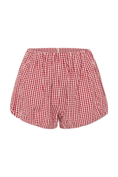 Aurelia Short - Red Gingham by Posse the Label ‚Äì luxury shorts in Red available at Luxury Shoes 