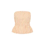 Posse Aurelia Strapless Top - Shortbread Stripe – Minimalist Sustainable Shorts | Luxury Shoes Aurelia Strapless Top - Shortbread Stripe by Posse the Label ‚Äì luxury shorts in Multicolour available at Luxury Shoes