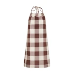 Posse Callie Mini Dress - Mocha Gingham – Minimalist Sustainable Dresses | Luxury Shoes Callie Mini Dress - Mocha Gingham by Posse the Label ‚Äì luxury dresses in Brown available at Luxury Shoes