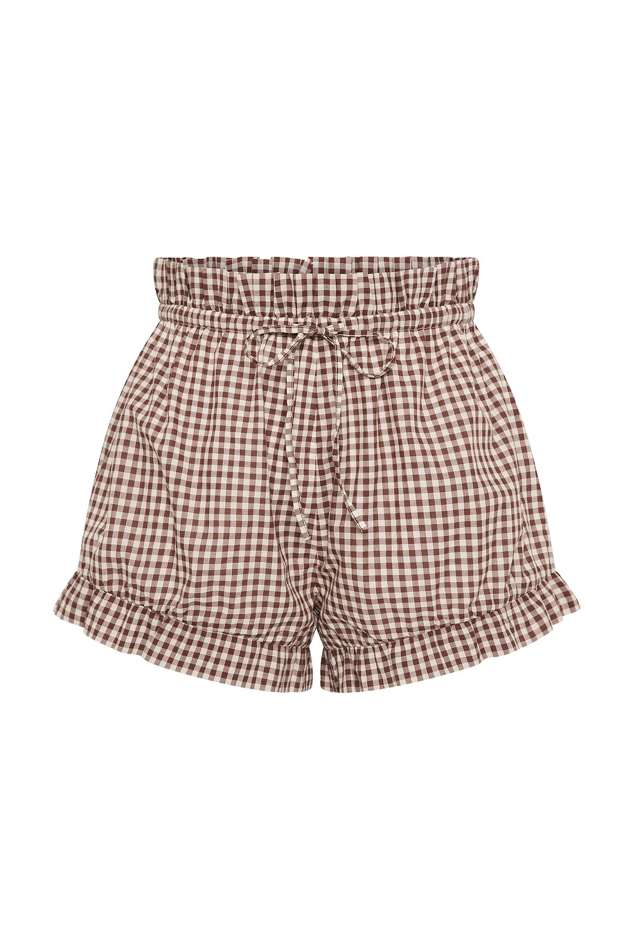 Posse Callie Short - Petite Mocha Gingham – Minimalist Sustainable Shorts | Luxury Shoes Callie Short - Petite Mocha Gingham by Posse the Label ‚Äì luxury shorts in Brown available at Luxury Shoes