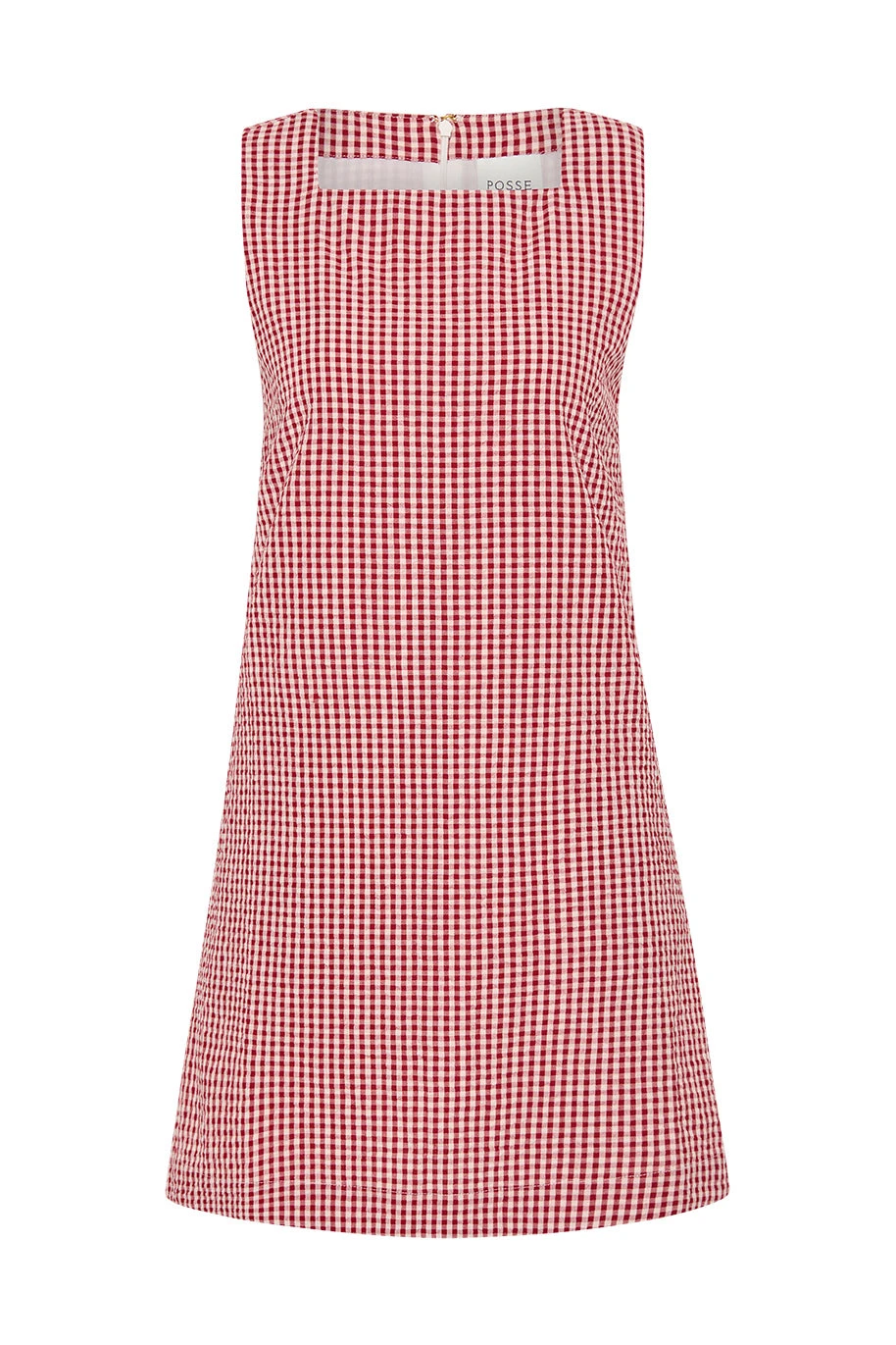 Posse Emma Shift Dress - Red Gingham – Minimalist Sustainable Dresses | Luxury Shoes Emma Shift Dress - Red Gingham by Posse the Label ‚Äì luxury dresses in Red available at Luxury Shoes