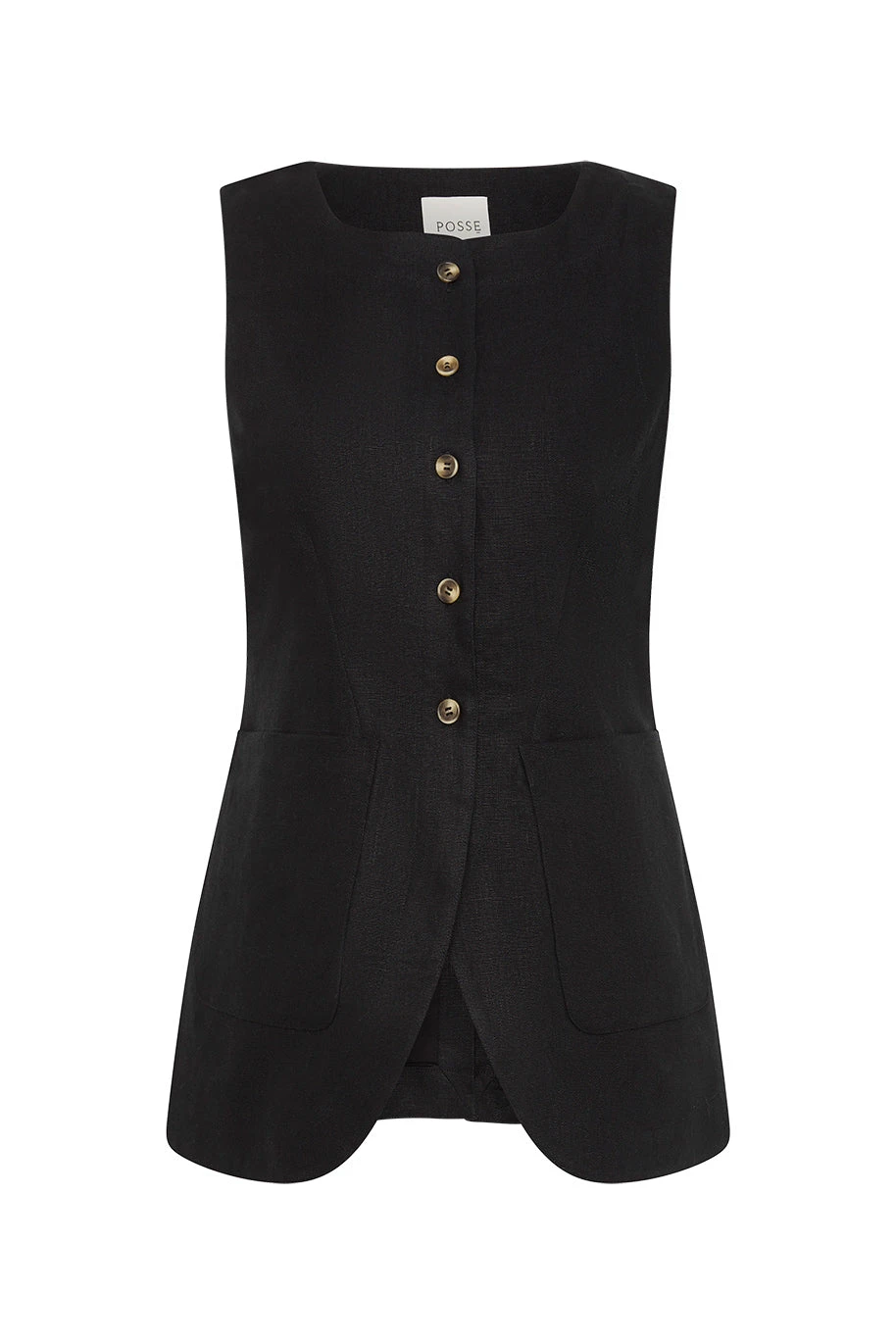 Posse Emma Vest - Black – Minimalist Sustainable Jackets | Luxury Shoes Emma Vest - Black by Posse the Label ‚Äì luxury jackets in Black available at Luxury Shoes