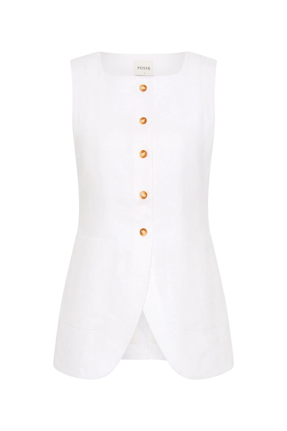 Posse Emma Vest - Ivory – Minimalist Sustainable Jackets | Luxury Shoes Emma Vest - Ivory by Posse the Label ‚Äì luxury jackets in Ivory available at Luxury Shoes