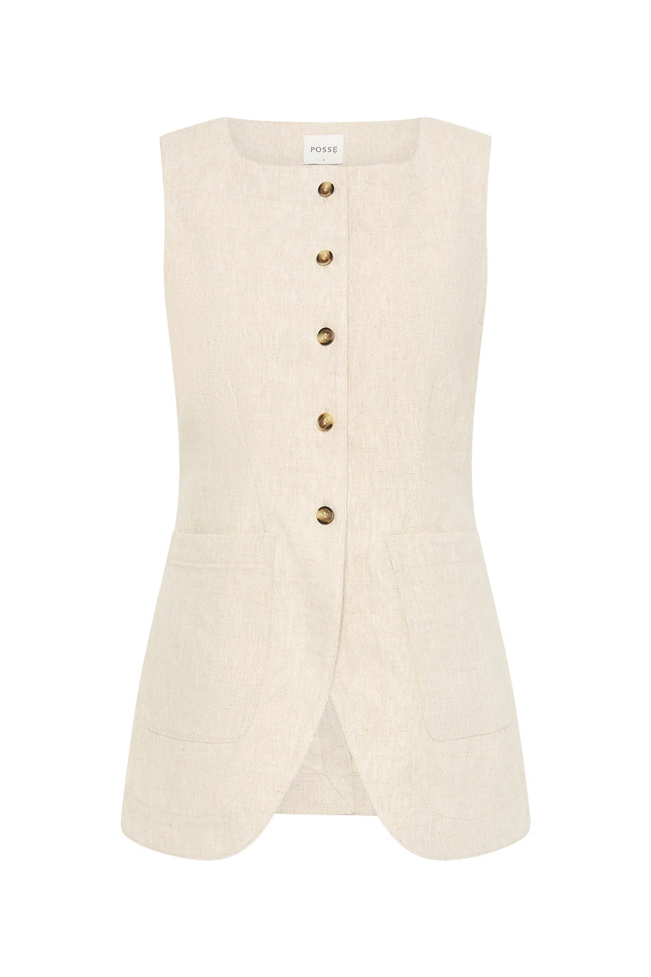 Posse Emma Vest - Natural – Minimalist Sustainable Jackets | Luxury Shoes Emma Vest - Natural by Posse the Label ‚Äì luxury jackets in Neutrals available at Luxury Shoes