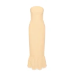 Essie Strapless Dress - Dusty Citron by Posse the Label ‚Äì luxury dresses in Yellow available at Luxury Shoes 