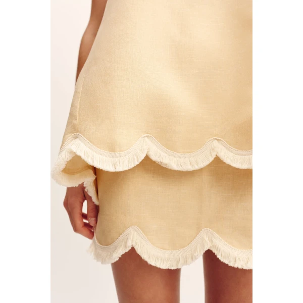 Posse Essie Top - Dusty Citron – sustainable Tops in Yellow from Australian designer at Luxury Shoes .
