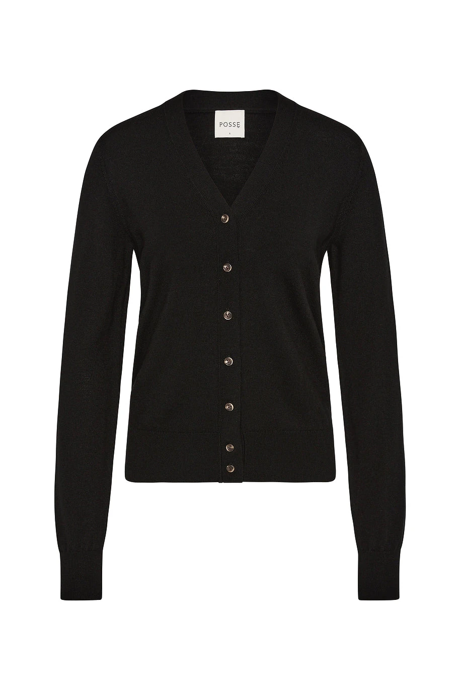 Posse Finley Cardigan - Black – Minimalist Sustainable Knitwear | Luxury Shoes Finley Cardigan - Black by Posse the Label ‚Äì luxury knitwear in Black available at Luxury Shoes