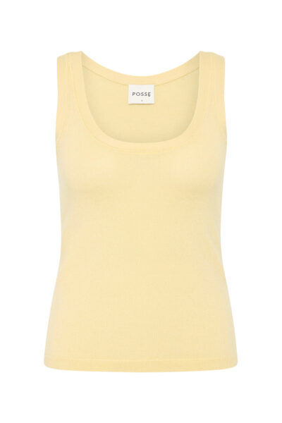 Finley Tank - Butter Yellow by Posse the Label ‚Äì luxury tops in Yellow available at Luxury Shoes 