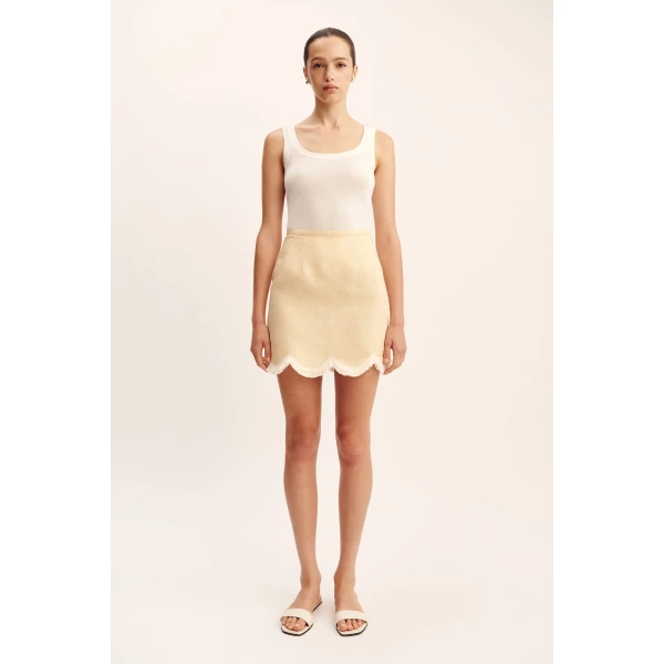 Posse Finley Tank - Cream – sustainable Tops in Ivory from Australian designer at Luxury Shoes .