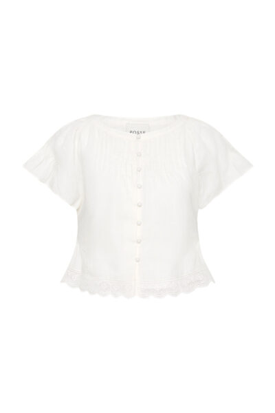 Grace Blouse - Vintage White by Posse the Label ‚Äì luxury tops in White available at Luxury Shoes 