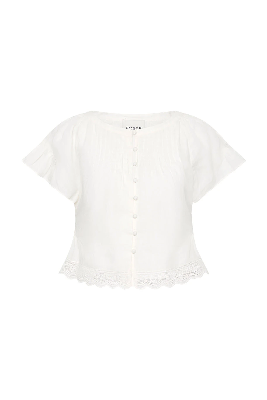 Posse Grace Blouse - Vintage White – Minimalist Sustainable Tops | Luxury Shoes Grace Blouse - Vintage White by Posse the Label ‚Äì luxury tops in White available at Luxury Shoes