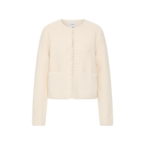 Harlan Jacket - Cream by Posse the Label ‚Äì luxury jackets in Ivory available at Luxury Shoes 