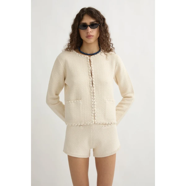 Posse Harlan Short - Cream – sustainable Shorts in Ivory from Australian designer at Luxury Shoes .