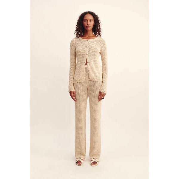 Posse Lennon Cardigan - Beige – sustainable Knitwear in Beige from Australian designer at Luxury Shoes .