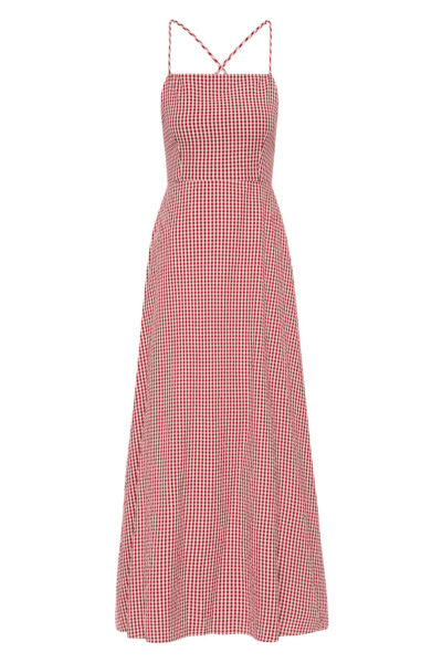 Lori Dress - Red Gingham by Posse the Label ‚Äì luxury dresses in Red available at Luxury Shoes 