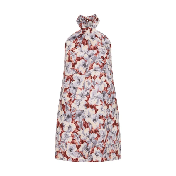 Luna Halter Mini Dress - Lily Garden by Posse the Label ‚Äì luxury dresses in Multicolour available at Luxury Shoes 