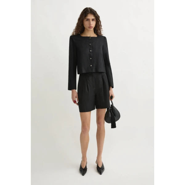 Posse Marchello Short - Black – sustainable Shorts in Black from Australian designer at Luxury Shoes .