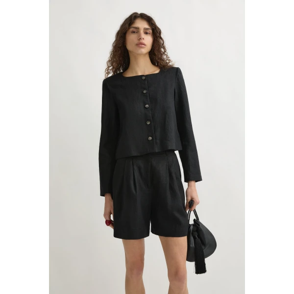 Posse Marchello Short - Black – sustainable Shorts in Black from Australian designer at Luxury Shoes .