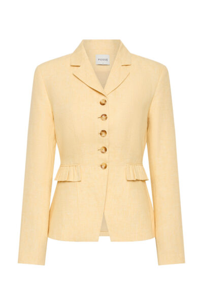 Matilda Jacket - Dusty Citron by Posse the Label ‚Äì luxury jackets in Yellow available at Luxury Shoes 