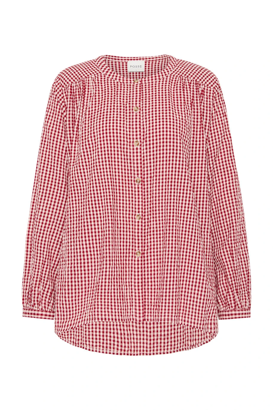 Posse Mira Shirt - Red Gingham – Minimalist Sustainable Tops | Luxury Shoes Mira Shirt - Red Gingham by Posse the Label ‚Äì luxury tops in Red available at Luxury Shoes