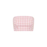 Posse Paige Bandeau - Pink Gingham – Minimalist Sustainable Tops | Luxury Shoes Paige Bandeau - Pink Gingham by Posse the Label ‚Äì luxury tops in Pink available at Luxury Shoes