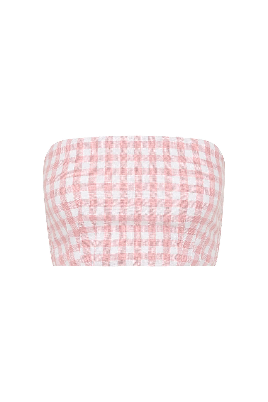 Posse Paige Bandeau - Pink Gingham – Minimalist Sustainable Tops | Luxury Shoes Paige Bandeau - Pink Gingham by Posse the Label ‚Äì luxury tops in Pink available at Luxury Shoes