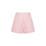 Posse Perri Short - Pink Gingham – Minimalist Sustainable Shorts | Luxury Shoes Perri Short - Pink Gingham by Posse the Label ‚Äì luxury shorts in Pink available at Luxury Shoes