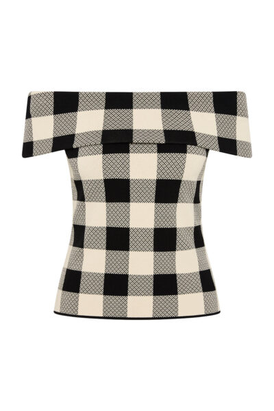 Pippa Strapless Top - Heritage Plaid by Posse the Label ‚Äì luxury tops in Multicolour available at Luxury Shoes 