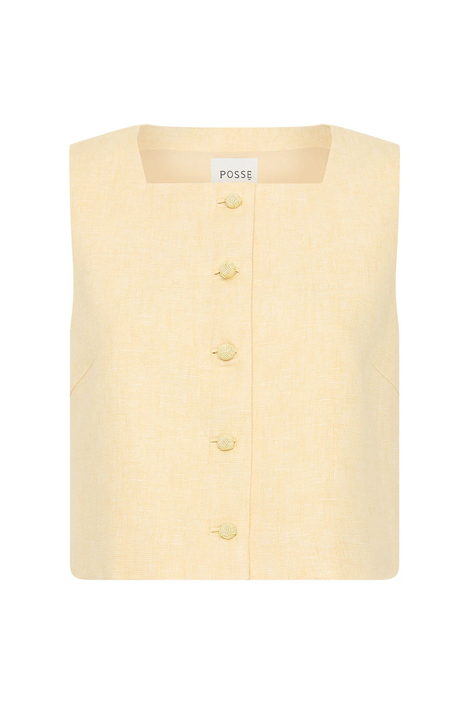 Posse Rio Top - Dusty Citron – Minimalist Sustainable Tops | Luxury Shoes Rio Top - Dusty Citron by Posse the Label ‚Äì luxury tops in Yellow available at Luxury Shoes