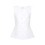 Posse Rio Vest - Ivory – Minimalist Sustainable Jackets | Luxury Shoes Rio Vest - Ivory by Posse the Label ‚Äì luxury jackets in Ivory available at Luxury Shoes