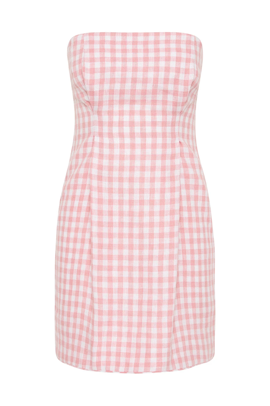 Posse Rosalie Strapless Mini Dress - Pink Gingham – Minimalist Sustainable Dresses | Luxury Shoes Rosalie Strapless Mini Dress - Pink Gingham by Posse the Label ‚Äì luxury dresses in Pink available at Luxury Shoes