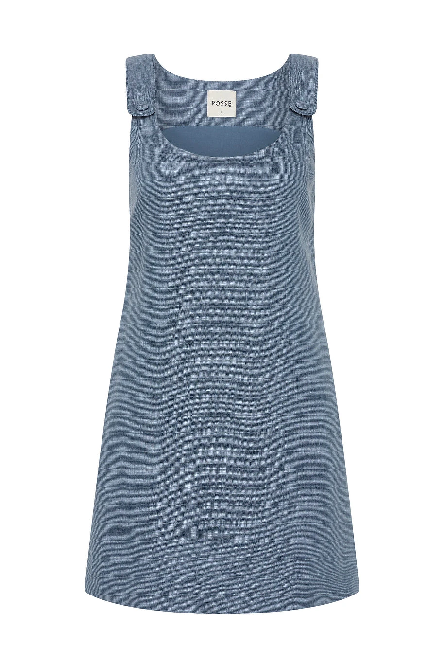 Posse Thea Shift Dress - Steel Blue – Minimalist Sustainable Dresses | Luxury Shoes Thea Shift Dress - Steel Blue by Posse the Label ‚Äì luxury dresses in Blue available at Luxury Shoes
