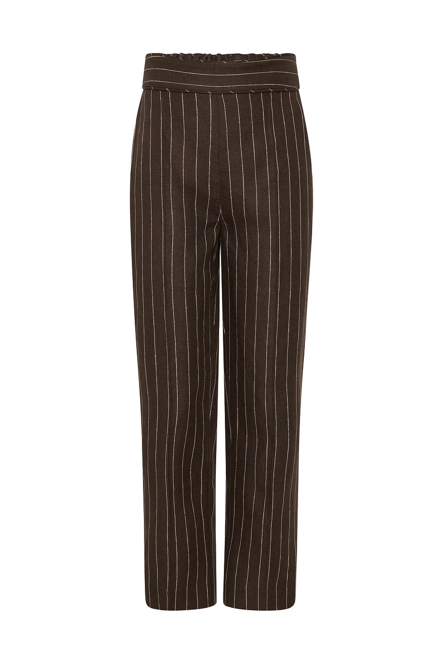 Posse Thea Trouser - Chocolate Cream Pinstripe – Minimalist Sustainable Pants | Luxury Shoes Thea Trouser - Chocolate Cream Pinstripe by Posse the Label ‚Äì luxury pants in Brown available at Luxury Shoes