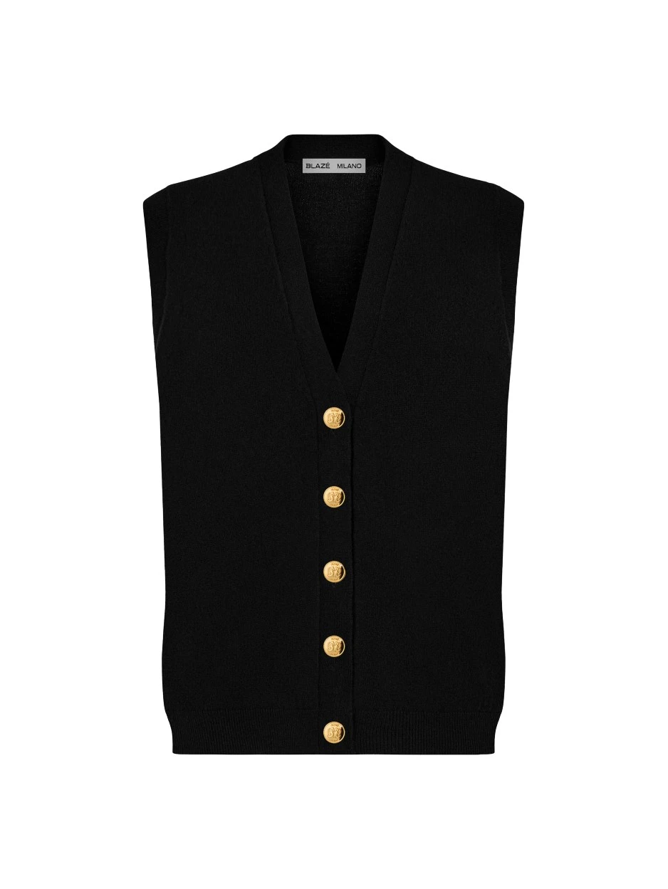 Blaze-Milano-Blaze-Milano-Black-Knitwear-442840_nobg Blaze Milano Tops luxury Clothing from Luxury Handbags Marketplace