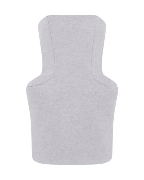 David Koma Padded Hip Detail Strapless Mini Dress In Grey