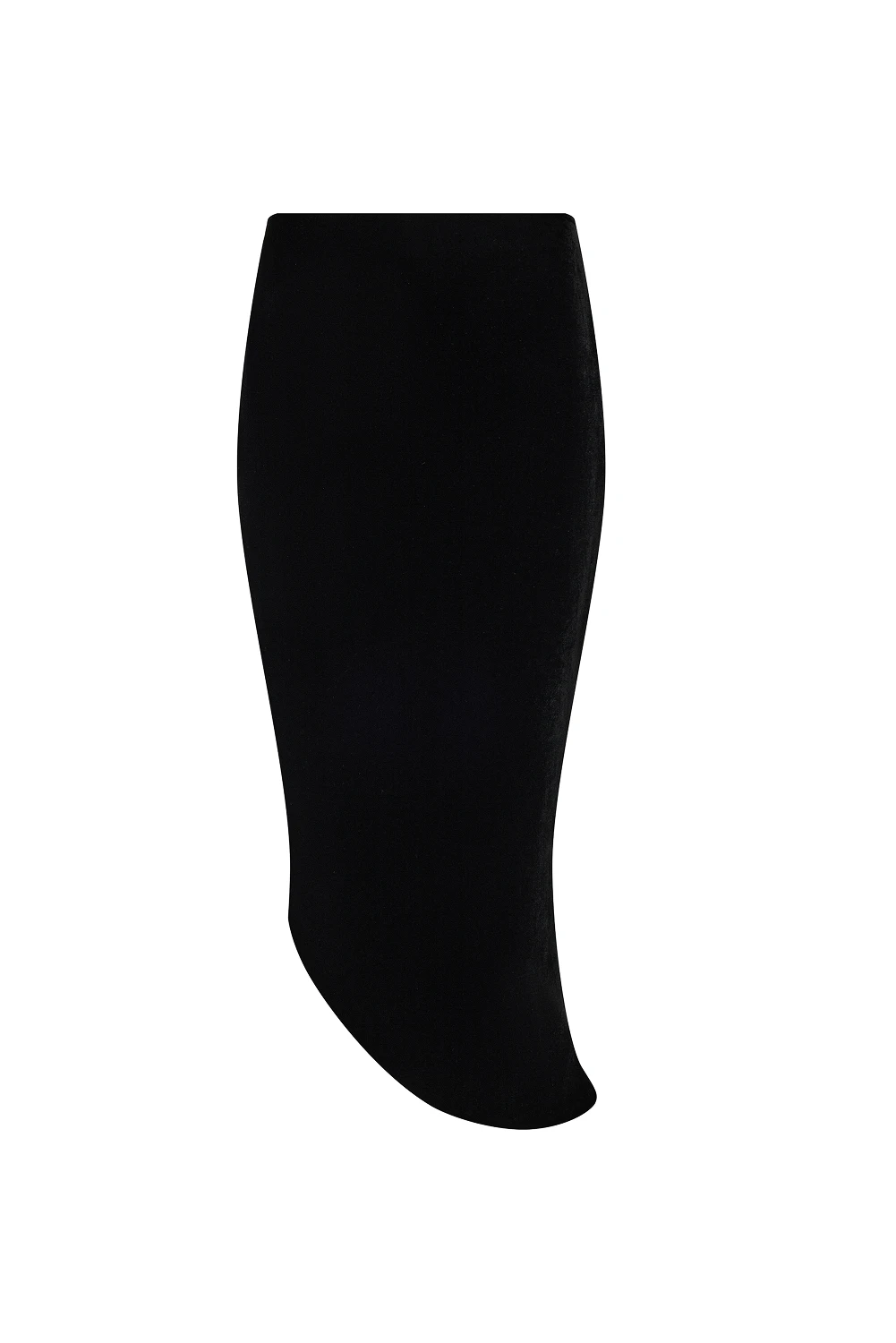 Rasario Asymmetrical Velvet Midi Skirt Rasario Midi Dress – couture evening dress