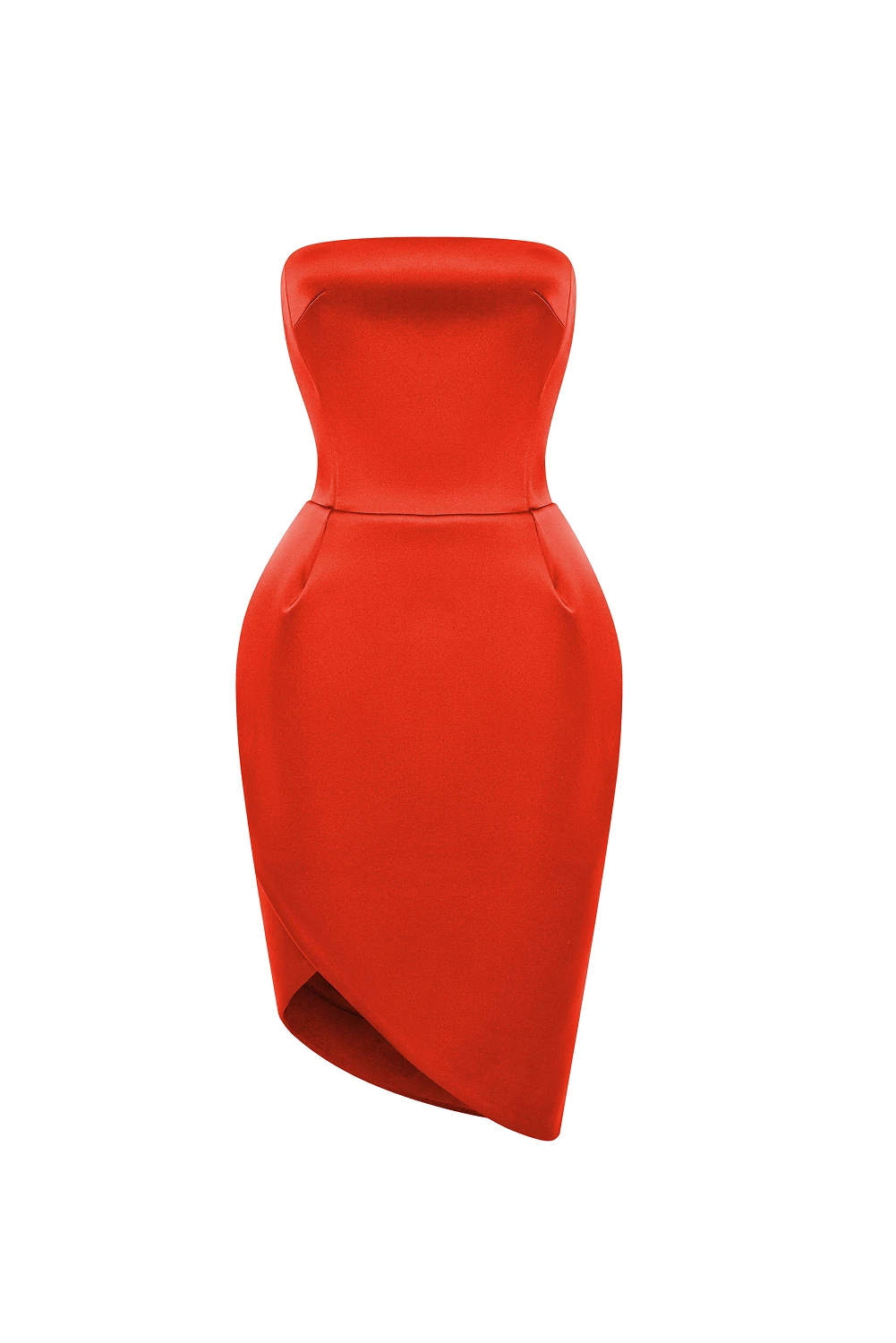Rasario Satin Mini Dress With A Voluminous Skirt Rasario Mini Dress – couture evening dress