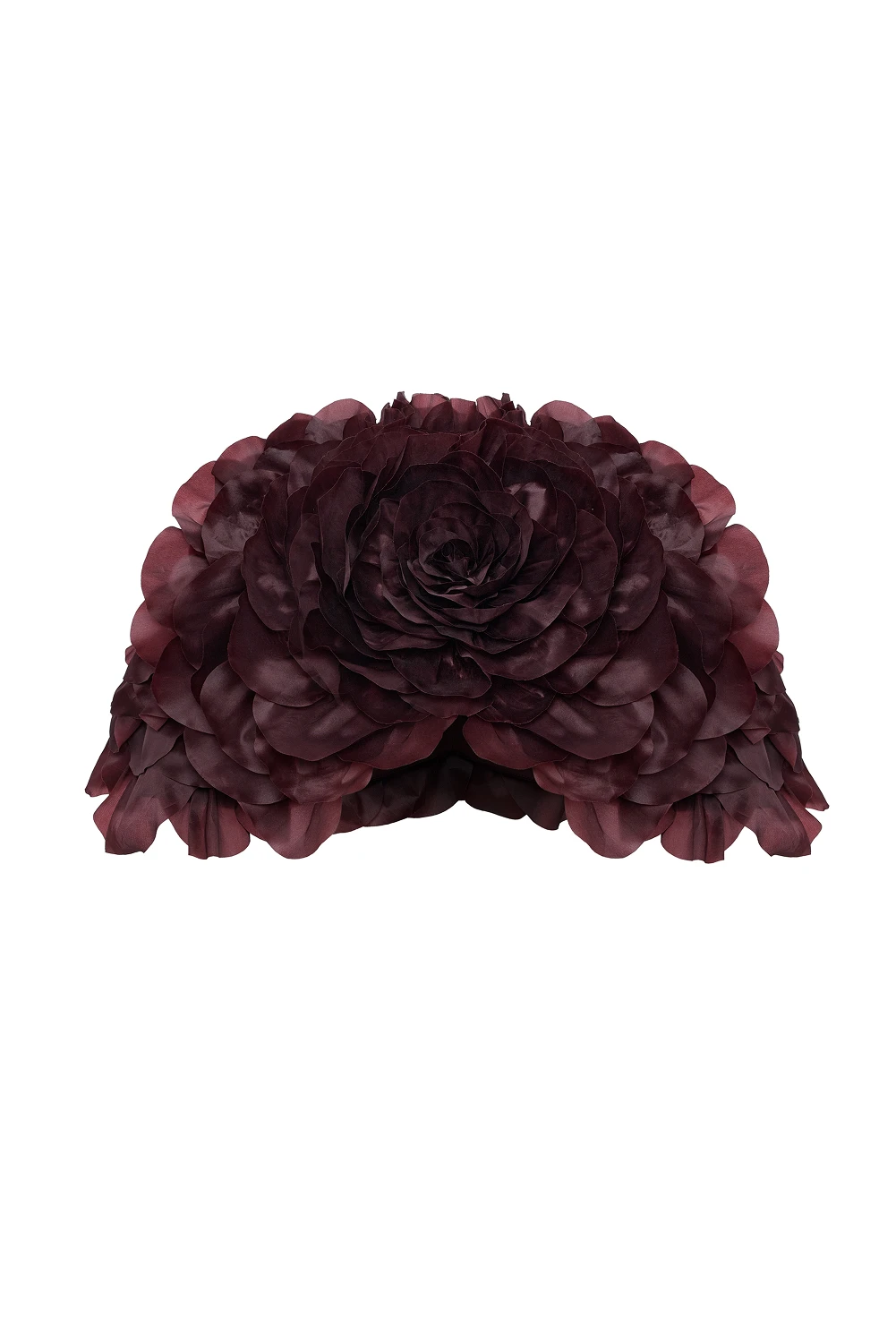 Rasario Cropped Silk Organza Cape With An Oversized Flower Rasario Oversized Cape – couture evening dress