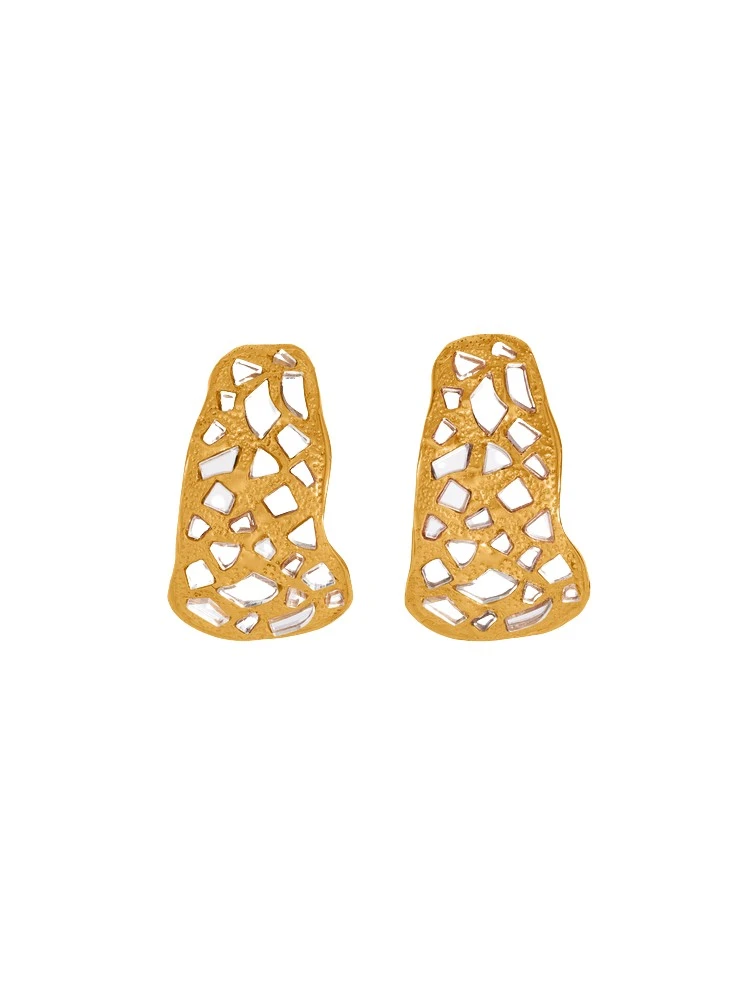 Schiaparelli-Mirror-Earrings35654_nobg Schiaparelli Earrings luxury Earrings from Luxury Handbags Marketplace