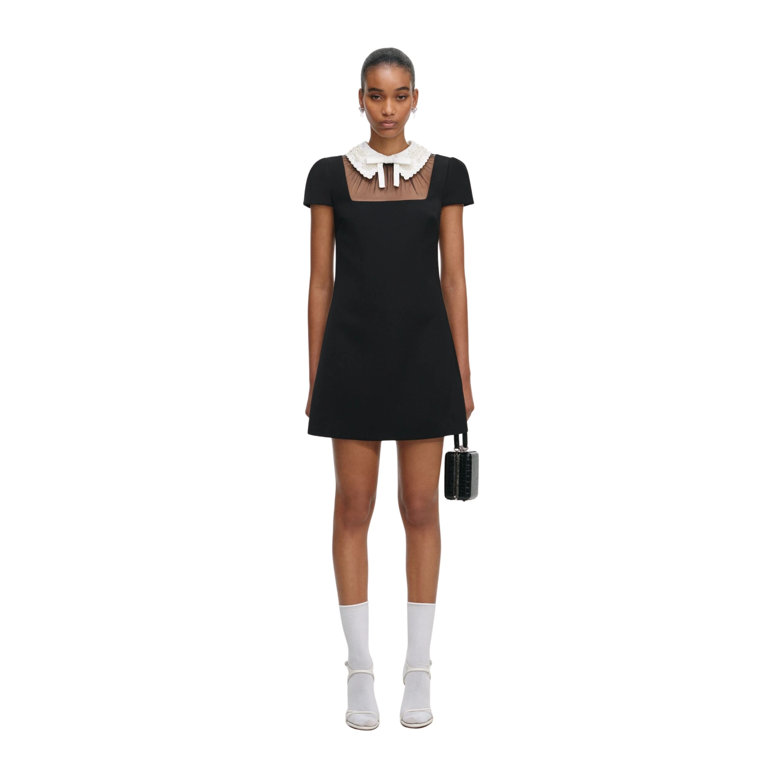 Self-Portrait-Black-Crepe-Bow-Collar-Mini-Dress-2025-coveti-5-scaled32258_nobg Self Portrait Dresses luxury Clothing from Luxury Handbags Marketplace