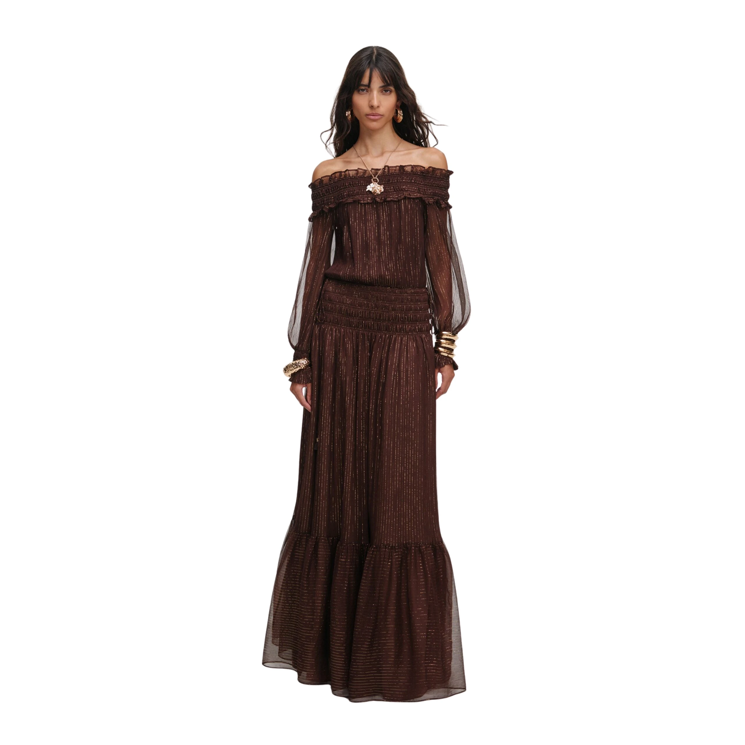 Self-Portrait-Brown-Georgette-Off-Shoulder-Maxi-Dress-2025-coveti-5-scaled95594_nobg Self Portrait Dresses luxury Clothing from Luxury Handbags Marketplace